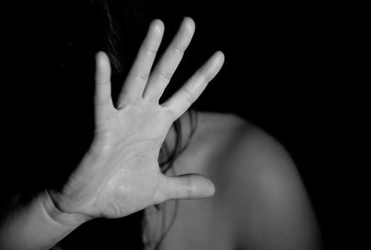 woman protecting herself