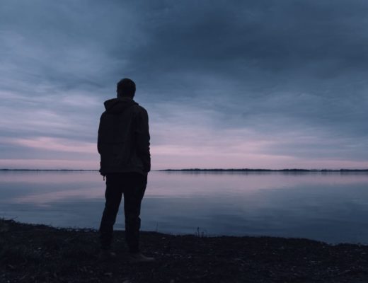 man staring into the unknown